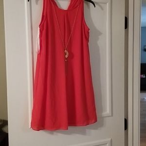 By & By short coral pink dress